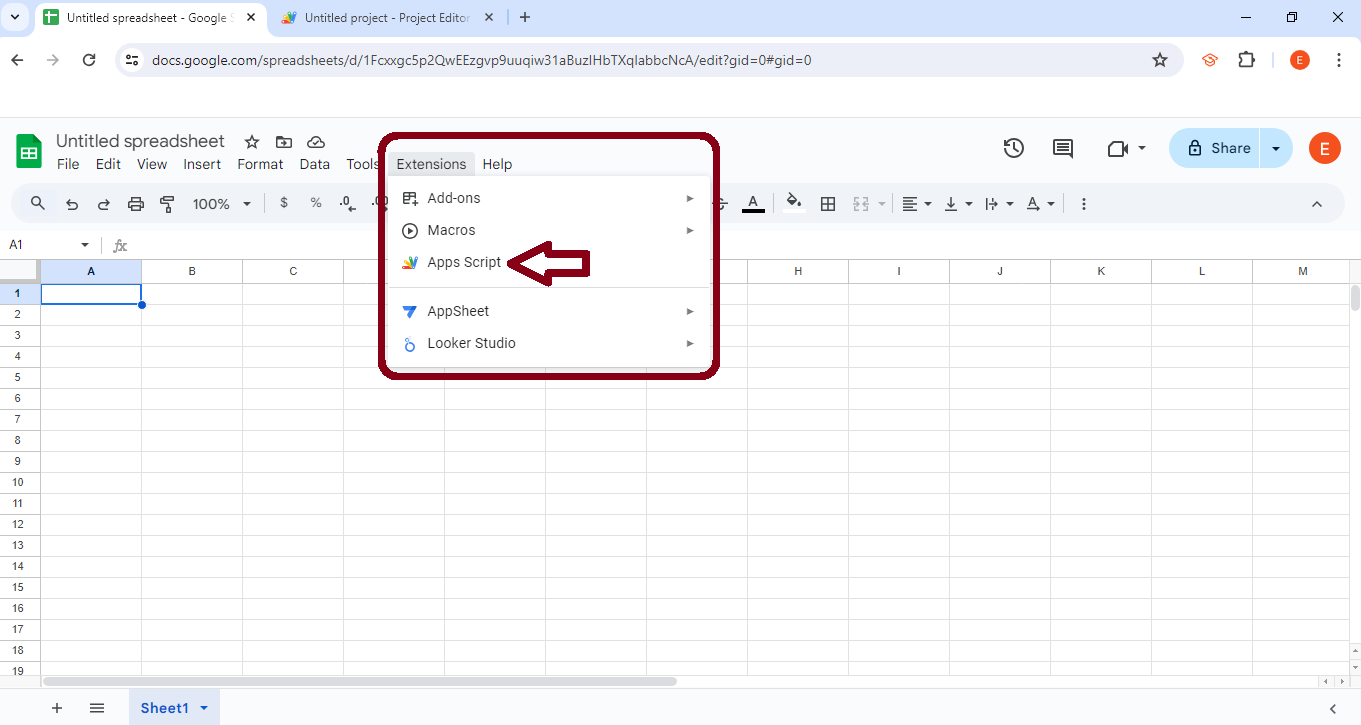 Google Apps Script Editor