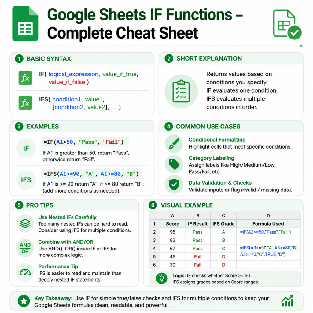 IF Function Cheat Sheet